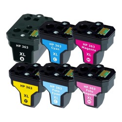 Pack HP363 XL (Set de 6 cartouches) recyclé
