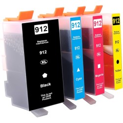 Pack HP912XL noire et couleurs recyclée