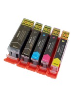 Pack Canon PGI5 / CLI8 noir/photo noir/cyan/magenta/jaune compatible