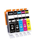 Canon PGI550XL /CLI551XL noir/photo noir/cyan/magenta/jaune + CLI551 grise compatible