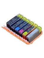Pack Canon PGI520 / CLI521 noir/photo noir/cyan/magenta/jaune compatible + CLI521 grise