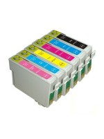 Pack Epson T0801 à T0806 XL ( T0807 ) compatible noire/cyan/magenta/jaune/light cyan/ light magenta
