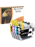 Pack  Brother Compatible LC421XL (4 cartouches) Cartouche Brother compatible imprimantes Brother