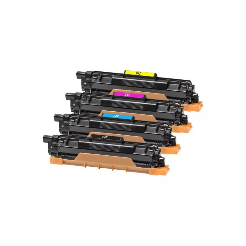 Pack Toners Brother Compatible TN247 (4 toners)  Cartouche Toner Tambour Brother compatible imprimantes Brother